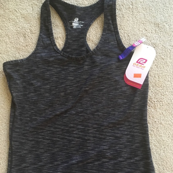 RoadRunner Sports Workout Tank--Heathered Blk--L - Picture 1 of 2